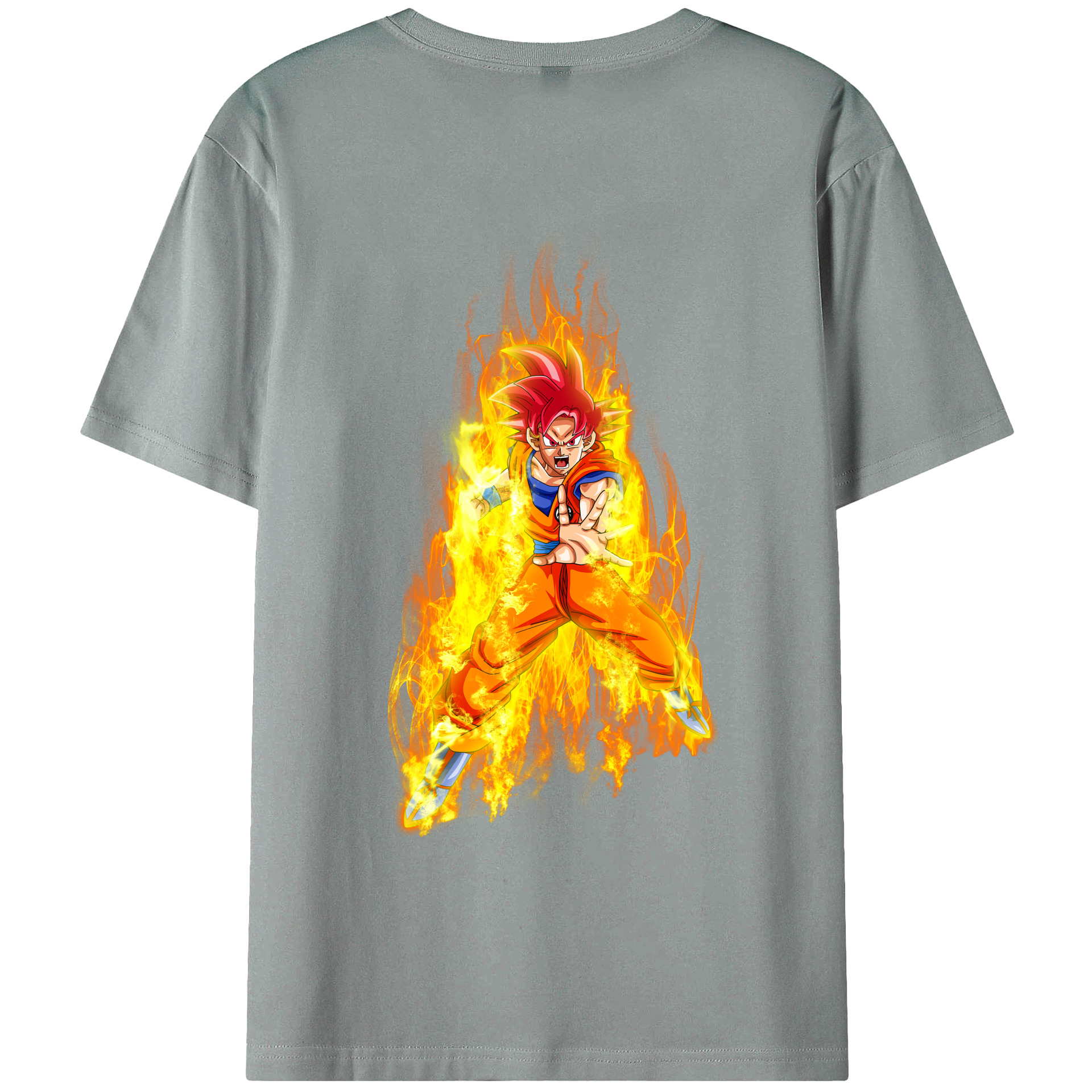 （画像用） ドラゴンボール 孫悟空（そん ごくう）Son Goku カカロット DRAGON BALL Kakarotto 綿100％ メンズ半袖Tシャツ（バックプリント） 通気性